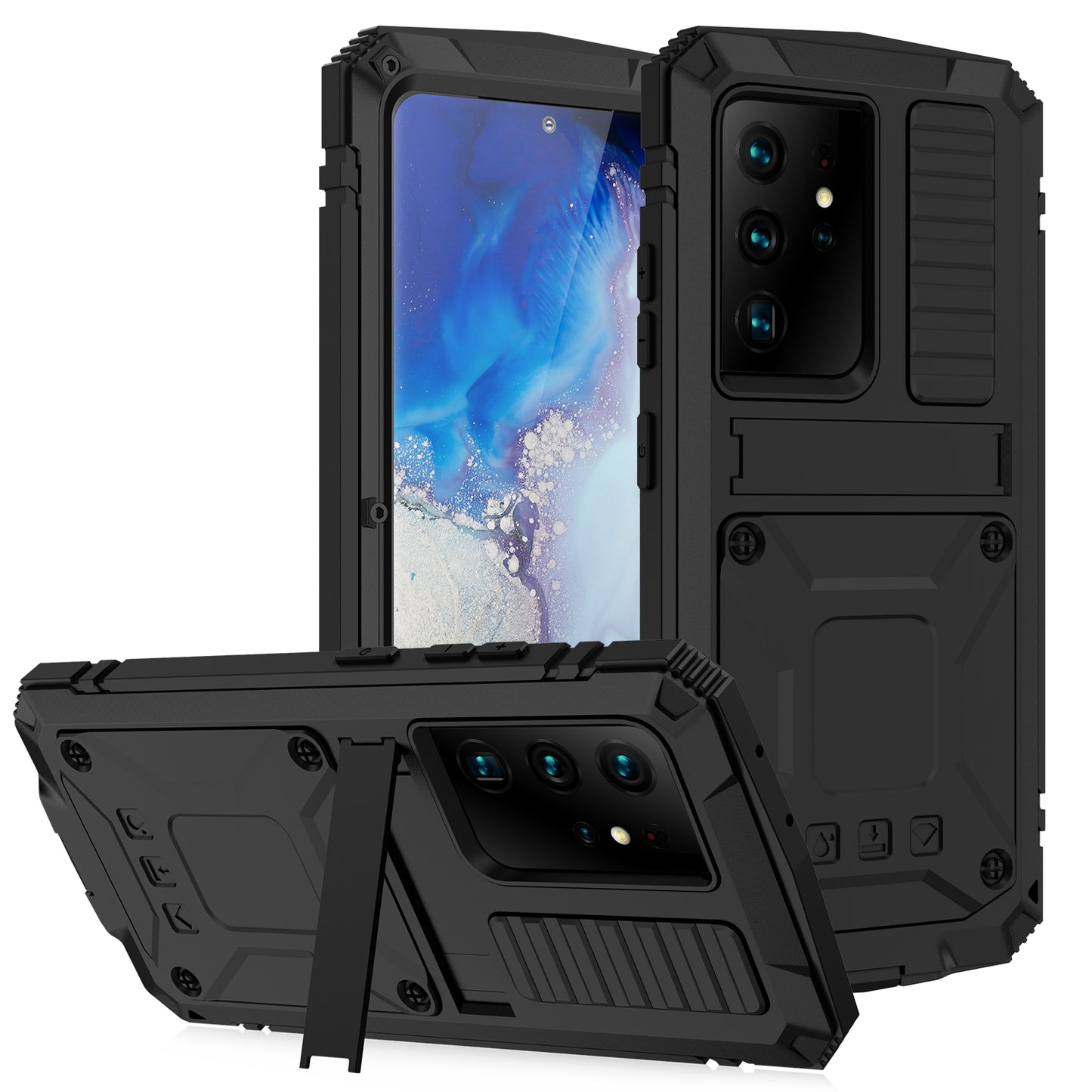 Luxury Samsung Galaxy S21 Plus Heavy Duty Case S21 Ultra FE Military Grade Rugged Armor Shockproof 360 Full Cover Camera Protection
