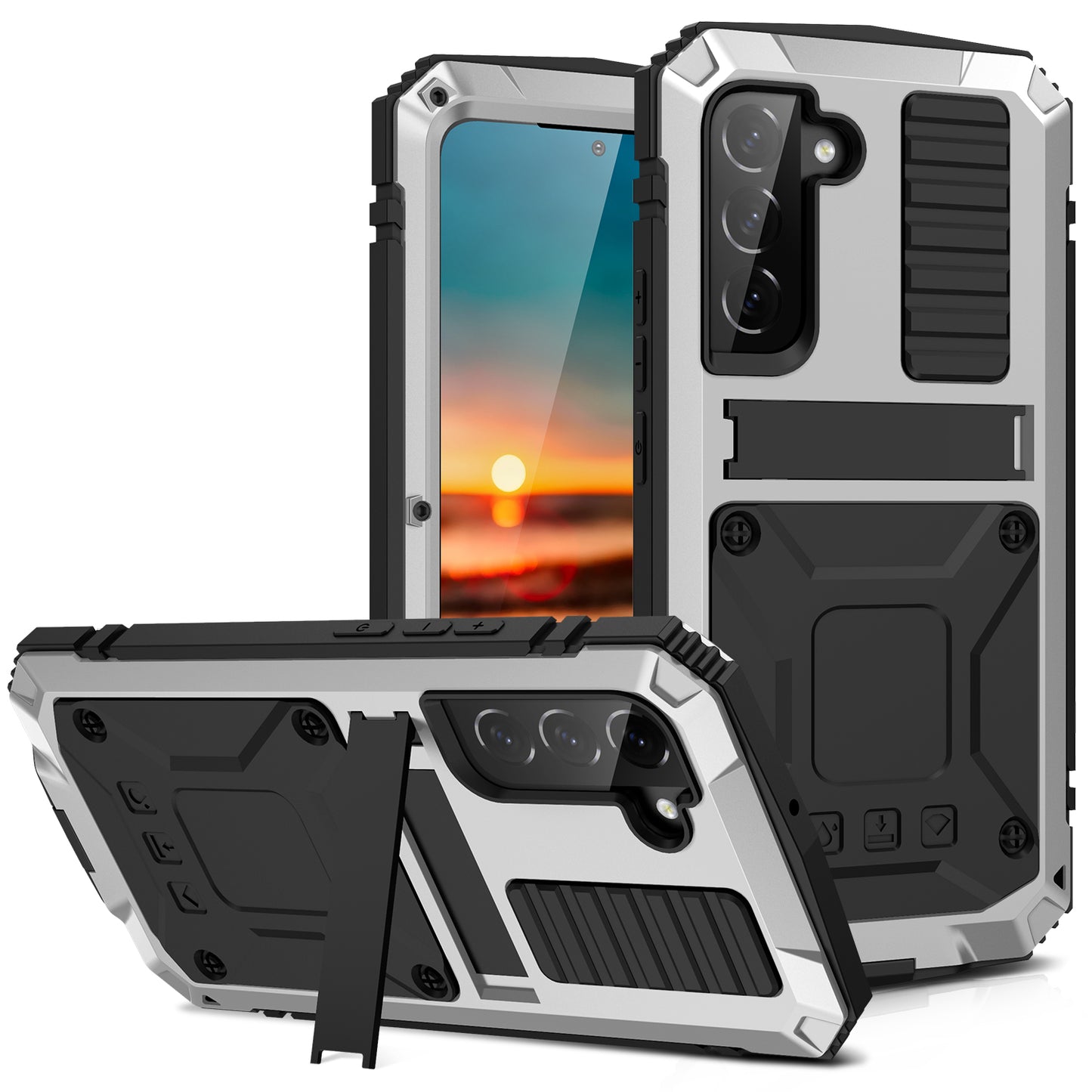 Luxury Samsung Galaxy S22 Ultra Heavy Duty Case S22 Plus Military Grade Rugged Armor Shockproof 360 Full Tough Cover Camera Protection