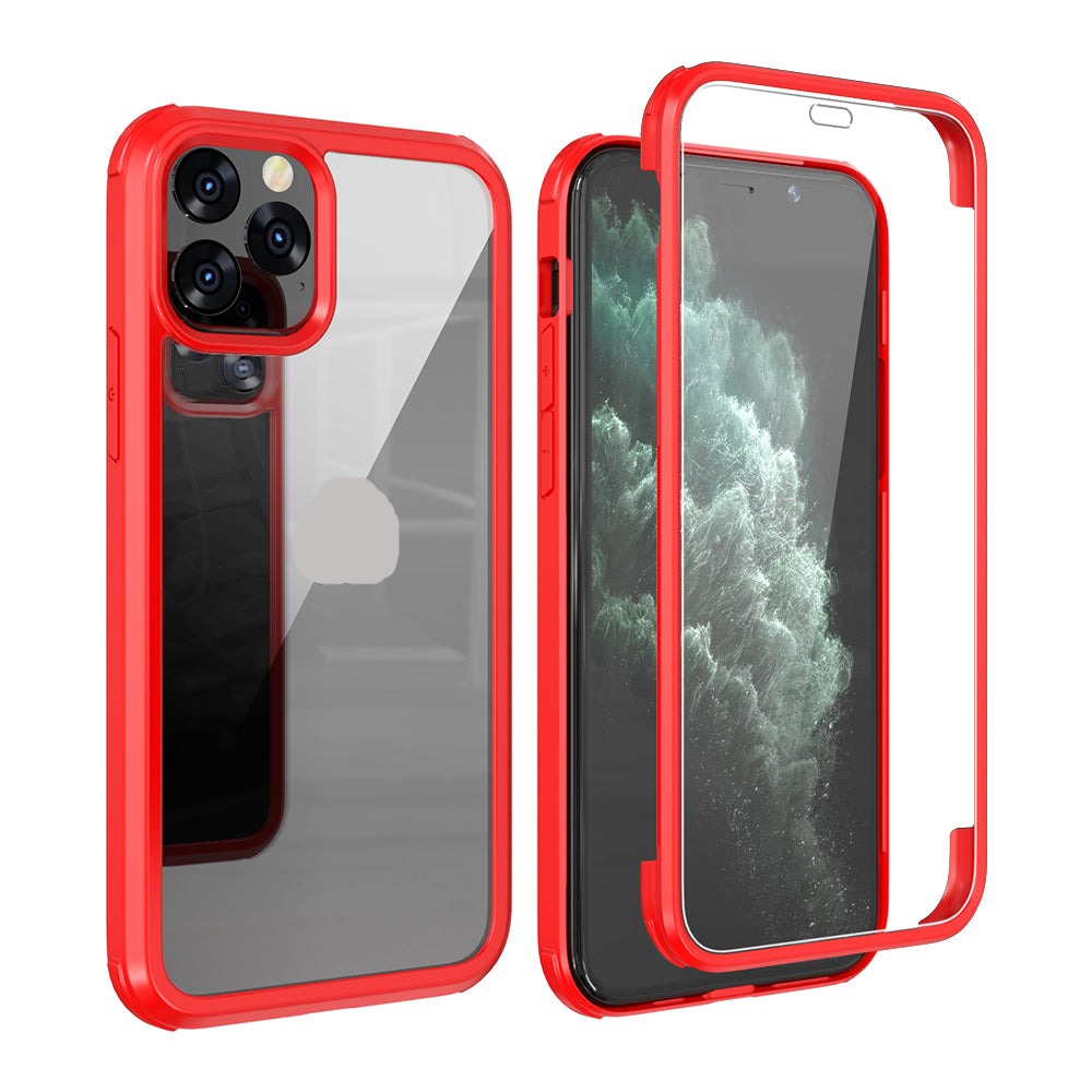 iPhone 11 Pro Max Silicon Case Double Sided Tempered Glass Cover 360 Full-Body Screen Protector