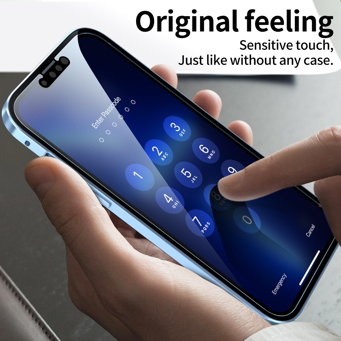 iPhone 13 Pro MAX Magnetic Adsorption Case 13 Mini High Clear Double Sided Tempered Glass Cover