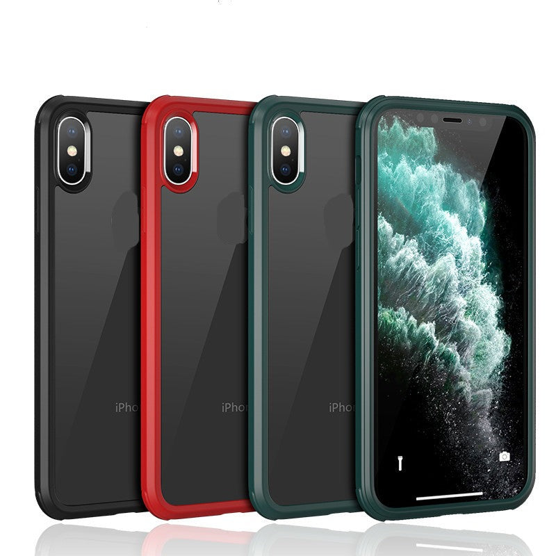 iPhone XS Max Silicon Case Double Sided Tempered Glass Cover 360 Full-Body Screen Protector