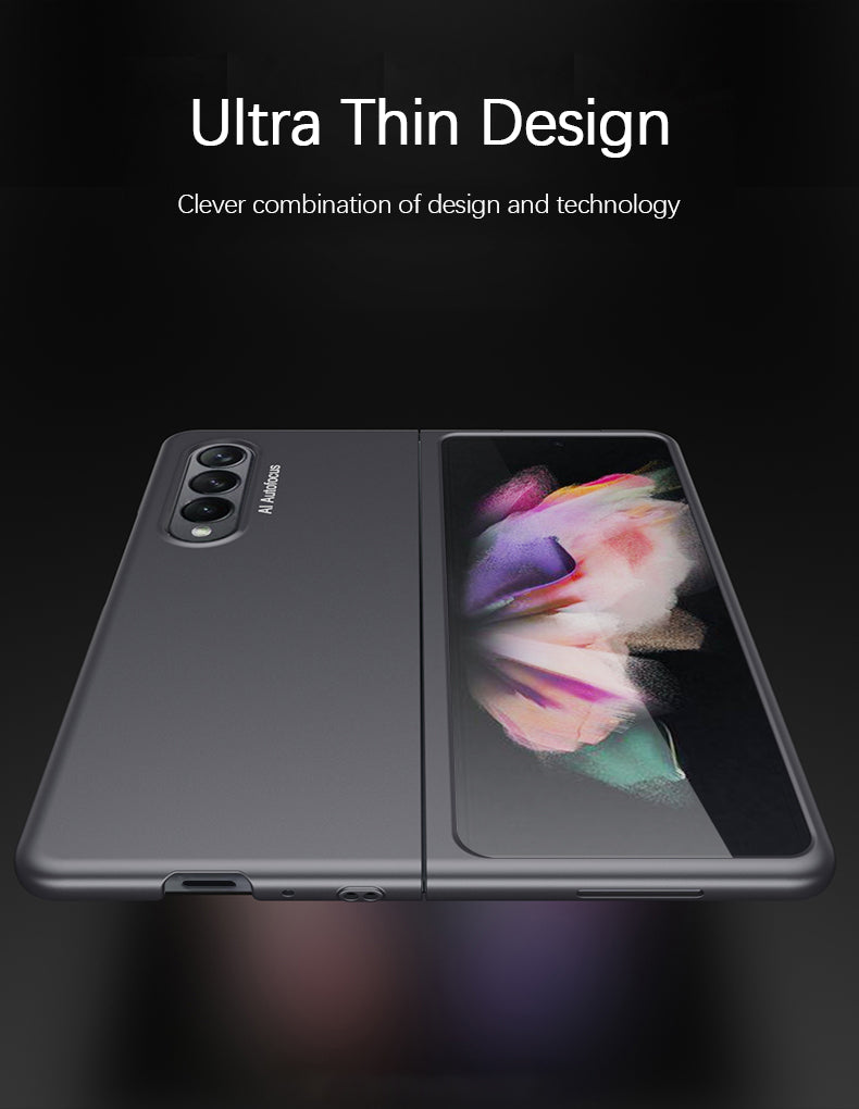 Luxury Samsung Z Fold 3 Ultra Thin Case Matte Hard Plastic Slim Phone Galaxy Fold 2 Cover
