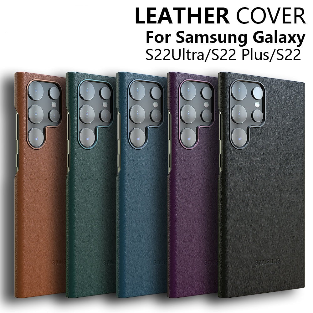 Luxury Original Samsung Galaxy S22 Ultra Leather Case High Quality S22 Plus Premium Fur Cover