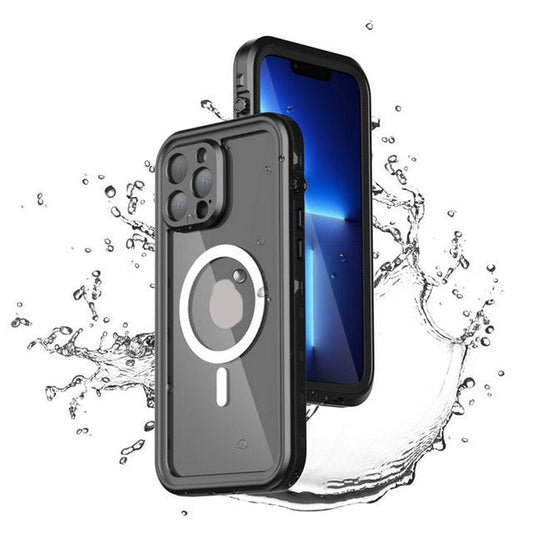 Luxury iPhone 13 Pro Max IP68 Waterproof Magsafe Case Apple 13 Seal Cover 360 Full Body Protect