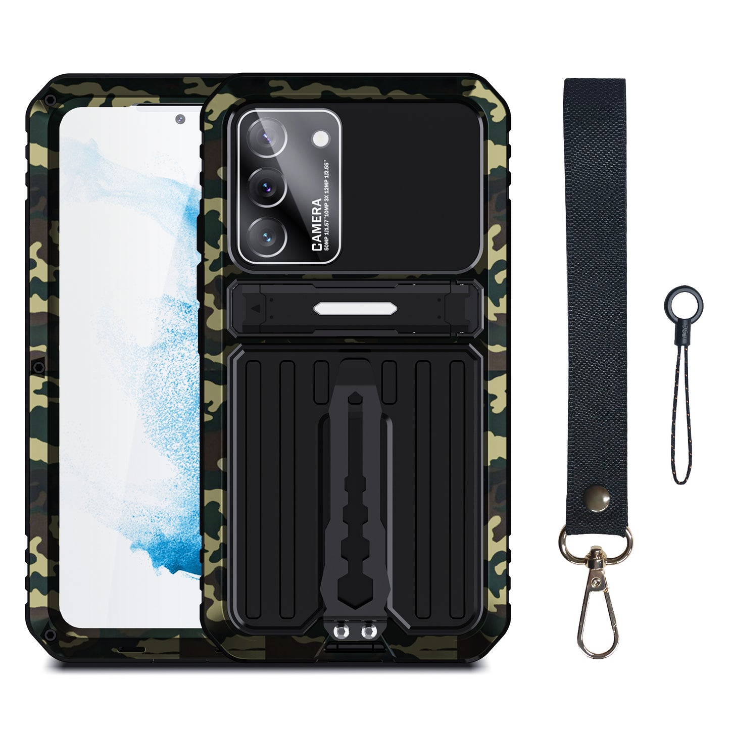 Military Case Samsung Galaxy S22 Ultra Armor Cover Shockproof Plus Metal Back Clip Invisible Bracket